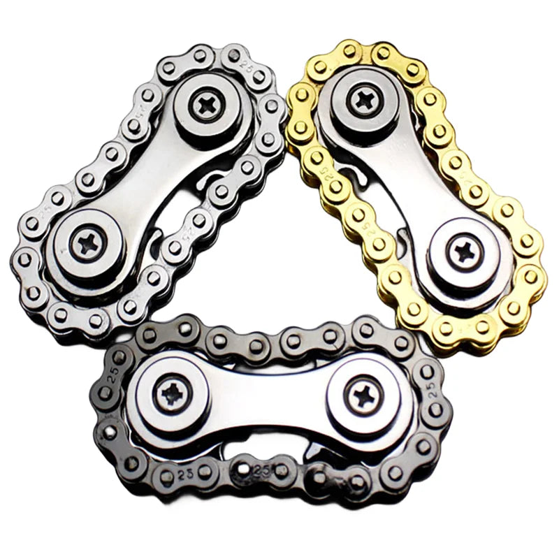 Sprockets Flywheel Fingertip Gyro Fidget Spinner Antistress Anxiety Metal Bike Chains EDC Spinner Fidget Toys For Adult Kids