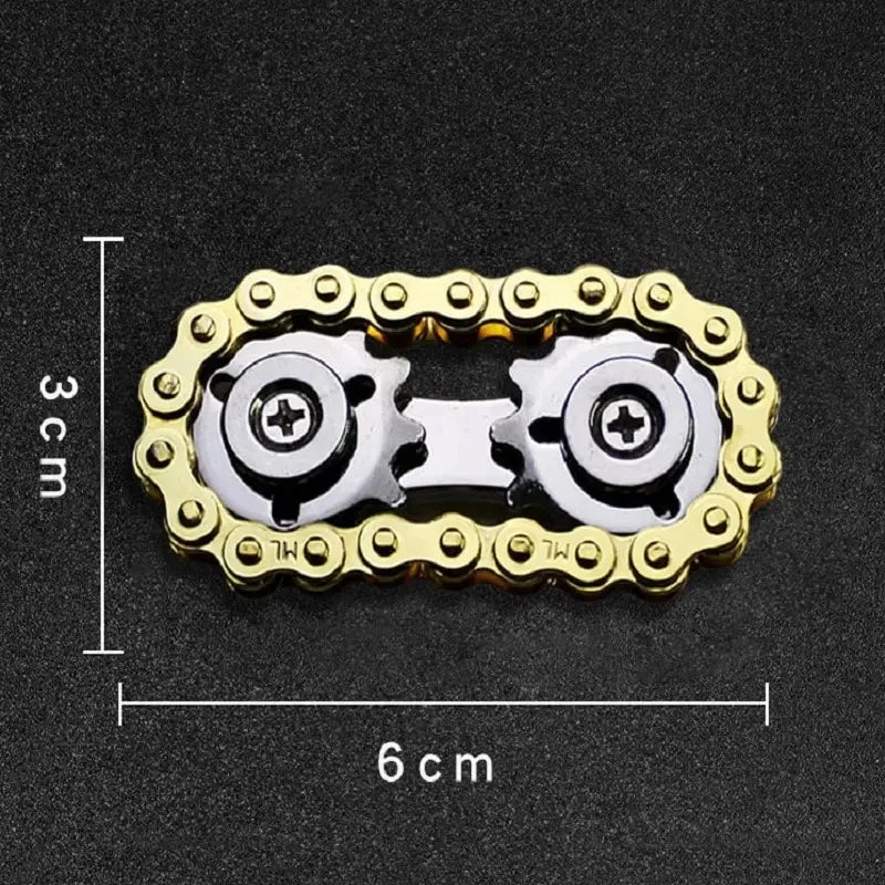 Sprockets Flywheel Fingertip Gyro Fidget Spinner Antistress Anxiety Metal Bike Chains EDC Spinner Fidget Toys For Adult Kids